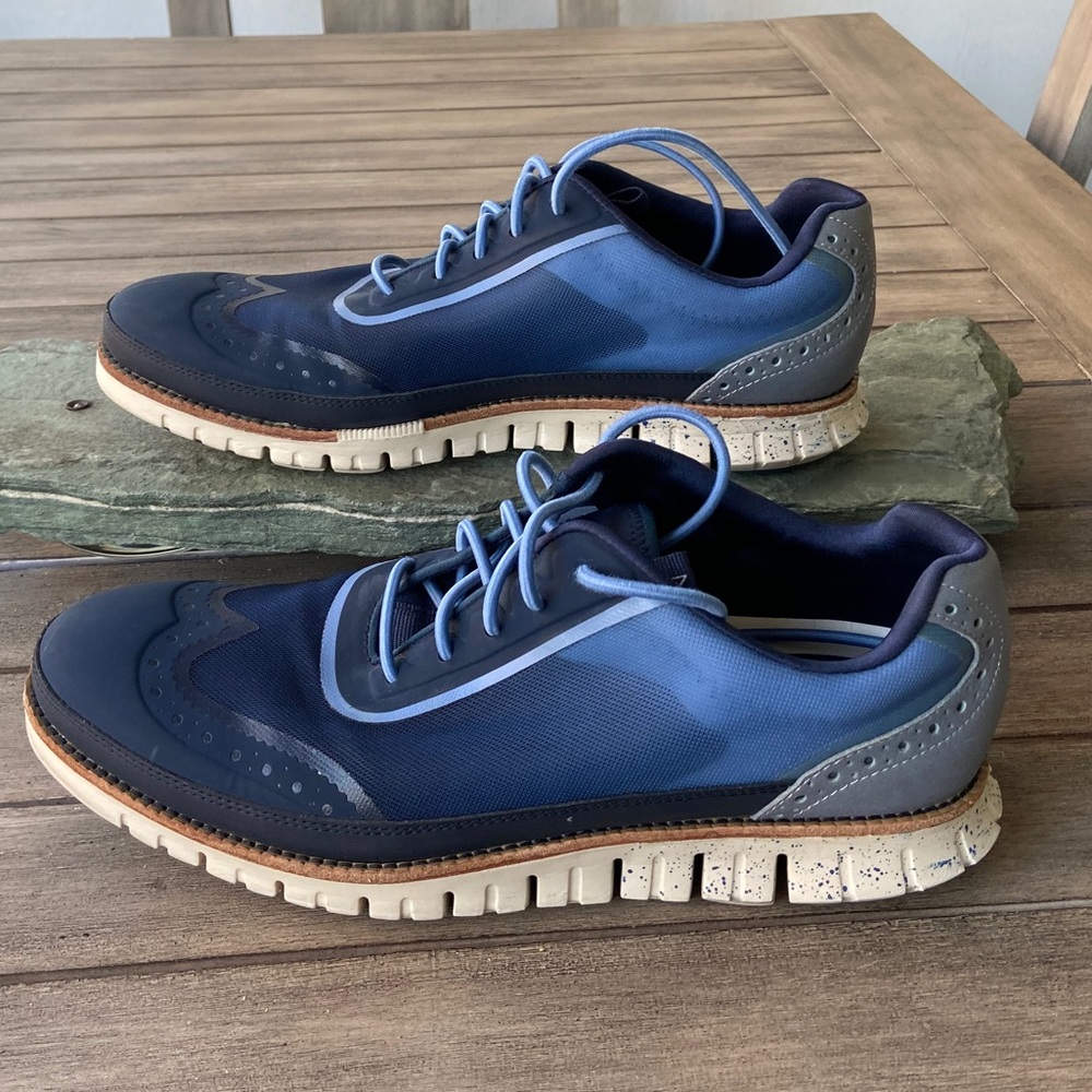 Cole Haan Neoprene Blue Wingtips